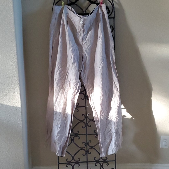 SOLD! LANE BRYANT Linen Wide Leg Pant - Size 24 - Picture 1 of 8